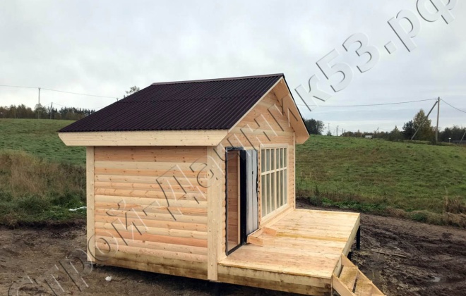3 Брусовой дом 6×3, 18 м², Ленинградская область,  Выборгский район, КП Большая Медведица (2)
